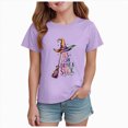 thumbnail image 1 of CAUYDY Girls Short Sleeve T-Shirt Crewneck Top for Kids Casual Breathable Fall Tee Little Girl Soft Pjs Top Sizes 13-14 Years, 1 of 5