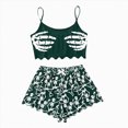 thumbnail image 1 of CAUYDY Halloween Pajama Sets for Women- 2 Piece Pumpkin Ghost Print Summer Top and Shorts Pj Set Sexy Pajamas(A02-Dark Green,XL), 1 of 6