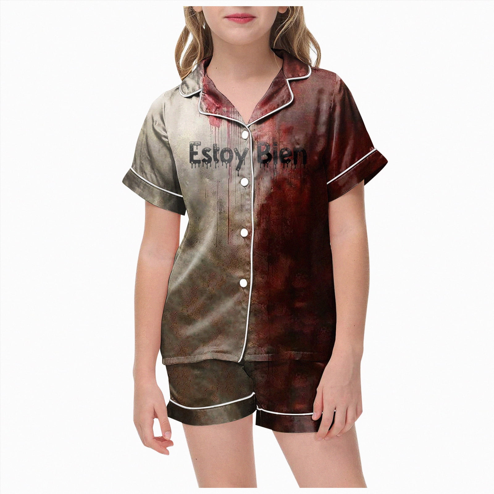 Proper Peony Pima Spooky Halloween Long Pajamas Set main image 1