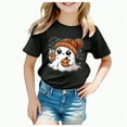 thumbnail image 1 of CAUYDY Halloween Shirt Toddler T-Shirt Boys Girls Ghost Graphic Tee Kids Spooky Season Tops(Z04-Black,10-11 Y), 1 of 5
