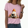thumbnail image 1 of CAUYDY Halloween Shirt Women Boo Crew T-Shirt Funny Ghost Graphic Tee Tops(Pink,3XL), 1 of 5