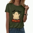 thumbnail image 1 of CAUYDY Halloween Shirts Woman Ghost Bats Pumpkin Coffee Crewneck Short Sleeve Tee Shirt Funny Tops Tshirts(AG,XXL), 1 of 5