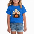 thumbnail image 1 of CAUYDY Halloween Shirts for Girl Cute Pumpkin Ghost T-Shirt Retro Spooky Fall Tees Kids Short Sleeve Tops Girls Halloween Shirt Sizes 12-13 Years, 1 of 5