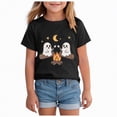 thumbnail image 1 of CAUYDY Halloween Shirts for Kids Toddler Pumpkin Ghost Skeleton Cotton Tshirt Clothes(Black,5-6 Y), 1 of 5
