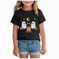 thumbnail image 1 of CAUYDY Halloween Shirts for Kids Toddler Pumpkin Ghost Skeleton Cotton Tshirt Clothes(Black,7-8 Y), 1 of 5