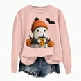 thumbnail image 1 of CAUYDY Halloween Sweatshirts for Women Funny Cute Ghost Pumpkin Graphic Long Sleeve Crewneck Casual Sweaters(Pink,XL), 1 of 9