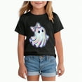 thumbnail image 1 of CAUYDY Halloween T-Shirts for Toddler Girls Short Sleeve Crew Neck Ghost Pumpkin Tees Tops(Black,1-2 Y), 1 of 5