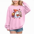 thumbnail image 1 of CAUYDY Hoodies for Girl Fall Winter Halloween Tops Ghost Pumpkin Graphic Sweatshirts Long Sleeve Pullover Blouse(Pink,6Y), 1 of 5