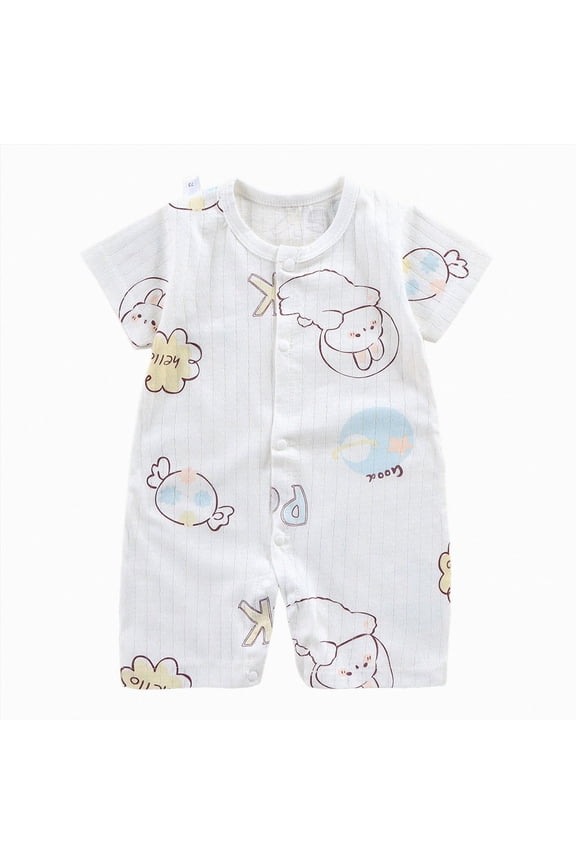 Infant Boy Pjs 3 6 9 Months 1T 2T Preemie Clothing for Girl Newborn Short Sleeve Loungewear Baby Spring Summer Bodysuit Sizes 0-6 Months,Beige