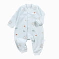 thumbnail image 1 of CAUYDY Infant Boy Sleepwear Preemie Long Sleeve Pjs for Girl Newborn Cute Clothing Fall Winter Baby Loungewear 6 9 12 18 Months Sizes 18-24 Months,Sky Blue, 1 of 5