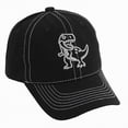 thumbnail image 1 of CAUYDY Kids Boy Dinosaur Hats, Embroidered Skull Dino Adjustable Baseball Caps for 3T 4T 5T 6T 7T 8T Kids Boy (Sizes 3-8 Years,D1-Black), 1 of 4