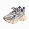 thumbnail image 1 of CAUYDY Kids Boys Black Mesh Running Shoes Lightweight Athletic Dad Sneakers Lace Up Non Slip Casual Sport Shoes for Toddler Little Kids(L101-Grey,8.5), 1 of 5