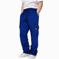 thumbnail image 1 of CAUYDY Kids Casual Sweatpants for Boys Tween Baggy Cargo Pants Teen School Athletic Joggers Elastic Waist Fall Winter Blue Sizes 5-6 Years, 1 of 6