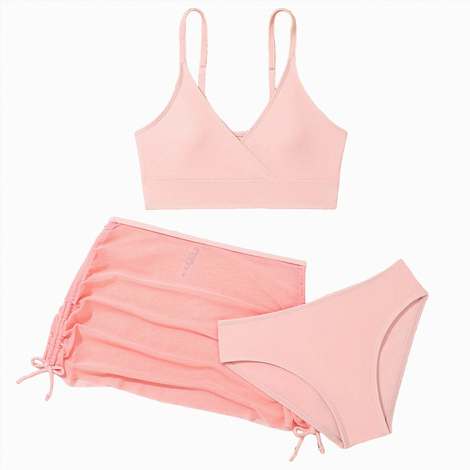 CAUYDY Kids Girls Bikini Set 2 Pcs Children Swimsuit With Cover Up 