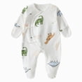 thumbnail image 1 of CAUYDY Newborn Boy Coming Home Outfits Baby Clothing 0 3 6 9 Months 1T 2T Preemie Long Sleeved Sleepers Infant Boys Romper Fall Winter Toddler Pajamas Light Green for Sizes Newborn, 1 of 6