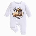 thumbnail image 1 of CAUYDY Newborn Boy Girl Clothes Baby Long Sleeve Romper Jumpsuit Little Kids Fall Winter Bodysuit Pajamas Sleepwear Loungewear Sizes 1-3 Months,Brown, 1 of 6