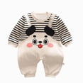 thumbnail image 1 of CAUYDY Newborn Boy Going Home Outfit Baby Sleepers 3 6 9 Months 1T 2T Preemie Clothing Long Sleeved Romper Infant Boys Pajamas Fall Winter Bodysuit Beige for Sizes 6-9 Months, 1 of 4
