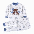 thumbnail image 1 of CAUYDY Newborn Boys Pajamas Infant Clothes for Boy Cute Long Sleeved Shirt and Pants 2Pcs Set Baby Sleepers Preemie Pjs Fall Winter 0 3 6 9 12 Months Sizes 6-12 Months,Blue, 1 of 6