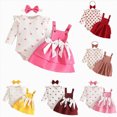 thumbnail image 1 of CAUYDY Newborn Coming Home Outfit Girl 0 3 6 9 12 18 Months Baby Long Sleeved Romper 3PCS Infant Fall Winter Clothes Set Cute Ropa Bebe Hot Pink Sizes 9-12 Months, 1 of 9