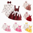 thumbnail image 1 of CAUYDY Newborn Coming Home Outfit Girl 0 3 6 9 12 18 Months Baby Long Sleeved Romper 3PCS Infant Fall Winter Clothes Set Cute Ropa Bebe Red Sizes 6-9 Months, 1 of 9