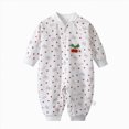 thumbnail image 1 of CAUYDY Newborn Girl Bodysuit 0 3 6 9 Months 1T 2T Baby Romper for Boy Infant Long Sleeved Sleepers Preemie Fall Winter Pajamas Sizes 3-6 Months,Light Pink, 1 of 4