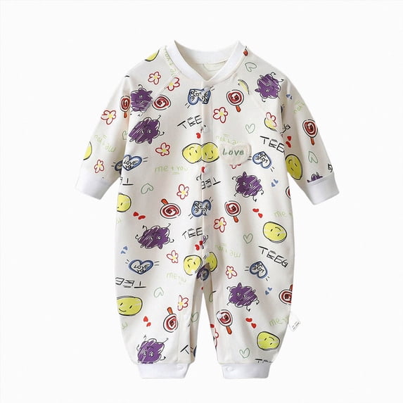 CAUYDY Newborn Girl Bodysuit 0 3 6 9 Months 1T 2T Baby Romper for Boy Infant Long Sleeved Sleepers Preemie Fall Winter Pajamas Sizes 6-9 Months,Light Yellow