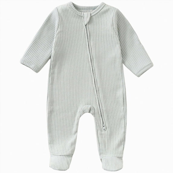 CAUYDY Newborn Girl Clothing Baby Long Sleeve Loungewear for Boy Infant Comfy Bodysuit Fall Winter Preemie Romper 3 6 9 Months 1T 2T Sizes 6-9 Years,Light Green