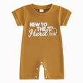 thumbnail image 1 of CAUYDY Newborn Girl Clothing Baby Short Sleeve Loungewear for Boy Infant Comfy Bodysuit Spring Summer Preemie Romper 3 6 9 Months 1T 2T Sizes 0-3 Months,Coffee, 1 of 5