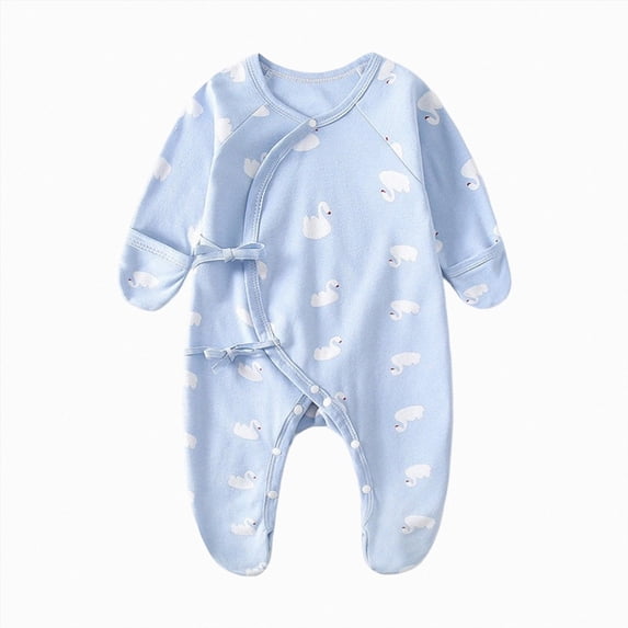 CAUYDY Newborn Girl Pajamas Baby Long Sleeve Clothes for Boy Infant Soft Jumpsuit Fall Winter Preemie One-Pieces 0 3 6 9 12 18 24 Months Sizes 1-3 Months,Light Pink