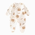 thumbnail image 1 of CAUYDY Newborn Girl Picture Outfit Baby Sleepers 6 9 12 18 Months Preemie Clothing Long Sleeved Romper Fall Winter Infant Girls Pajamas Toddler Bodysuit Sizes 0-1 Months,Grey, 1 of 4