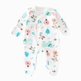 thumbnail image 1 of CAUYDY Newborn Girl Picture Outfit Baby Sleepers 6 9 12 18 Months Preemie Clothing Long Sleeved Romper Fall Winter Infant Girls Pajamas Toddler Bodysuit Sizes 3-6 Months,Light Purple, 1 of 4