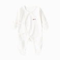 thumbnail image 1 of CAUYDY Newborn Girls Romper Baby Clothing Preemie Long Sleeved Bodysuit 0 3 6 9 12 18 24 Months Fall Winter Infant Girl Pajamas Toddler Sleepers Sizes 3-6 Months,White, 1 of 4