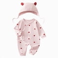 thumbnail image 1 of CAUYDY Newborn Girls Sleepers Baby Clothes 6 9 12 18 Months Preemie Long Sleeve Romper Fall Winter Infant Girl Cute Pajamas Toddler Jumpsuit Sizes 1-4 Months,Pink, 1 of 7