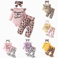 thumbnail image 1 of CAUYDY Newborn Photography Outfits Girl 3 6 9 12 18 Months Baby Ruffle Long Sleeve Romper 3Pcs Set Infant Cute Clothes Fall Winter Ropa Para Bebe Nina Pink Sizes 6-9 Months, 1 of 7