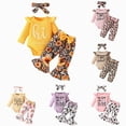 thumbnail image 1 of CAUYDY Newborn Photography Outfits Girl 3 6 9 12 18 Months Baby Ruffle Long Sleeve Romper 3Pcs Set Infant Cute Clothes Fall Winter Ropa Para Bebe Nina Yellow Sizes 9-12 Months, 1 of 9