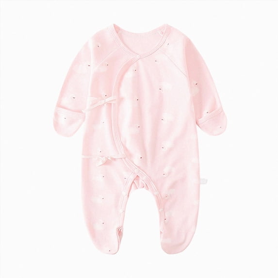 CAUYDY Newborn Toddler Pajamas Sleepers for Baby Girl Boy Long Sleeve Romper Preemie Infant Clothes Spring Summer Fall Winter Loungewear Sizes 0-1 Months,Dark Purple