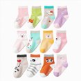 thumbnail image 1 of CAUYDY Preemie Baby Girls Floor Socks 12PC Set 3M 6M 9M 1T Toddler Grip Crew Socks Mid Cut Fall Winter Spring Sizes 0-1 Years, 1 of 4