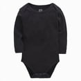 thumbnail image 1 of CAUYDY Preemie Bodysuit for Girls Newborn Fall Winter Romper 0 3 6 9 Months 1T 2T Baby Long Sleeve Sleepers for Boys Infant Soft Pajamas Sizes 0-3 Months,Black, 1 of 7