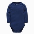 thumbnail image 1 of CAUYDY Preemie Bodysuit for Girls Newborn Fall Winter Romper 0 3 6 9 Months 1T 2T Baby Long Sleeve Sleepers for Boys Infant Soft Pajamas Sizes 12-18 Months,Blue, 1 of 7