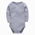 thumbnail image 1 of CAUYDY Preemie Bodysuit for Girls Newborn Fall Winter Romper 0 3 6 9 Months 1T 2T Baby Long Sleeve Sleepers for Boys Infant Soft Pajamas Sizes 9-12 Months,Grey, 1 of 7
