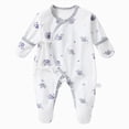 thumbnail image 1 of CAUYDY Preemie Boy Coming Home Outfits Baby Clothing Fall Winter Newborn Long Sleeve Sleepers Infant Boys Cute Romper Bodysuit 0 3 6 9 12 18 24 Months Dark Gray for Sizes Newborn, 1 of 6