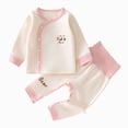 thumbnail image 1 of CAUYDY Preemie Boy Pajamas Newborn Sleepers Boys Comfy Long Sleeve Top and Elastic Pants 2PCS Set Baby Clothes Infant Outfits Fall Winter 0 3 6 9 12 Months Sizes 9-12 Months,Pink, 1 of 8