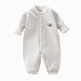 thumbnail image 1 of CAUYDY Preemie Boys Bodysuit Baby Clothes 3 6 9 Months 1T 2T Newborn Long Sleeve Romper Fall Winter Infant Boy Pajamas Toddler Sleepers Grey for Sizes 6-9 Months, 1 of 4