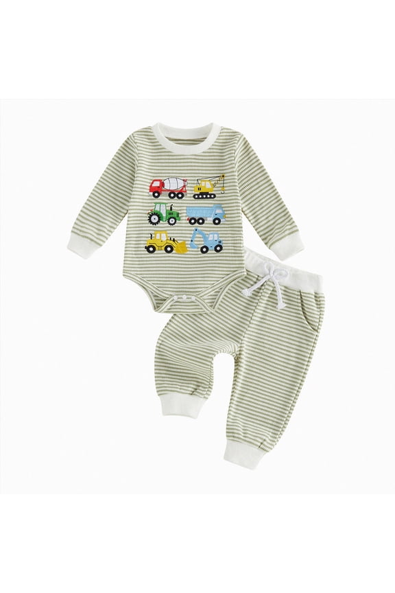 Preemie Boys Going Home Outfit Newborn Boy Long Sleeve Bodysuit Set Baby Fall Winter Clothes Infant Romper 3M 6M 9M 12M 18M 24M Sizes 6-12 Months,Green