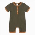 thumbnail image 1 of CAUYDY Preemie Girls Pajamas Spring Summer Newborn Clothes for Boys Baby Short Sleeve Jumpsuit Unisex Infant One-Pieces 0 3 6 9 Months 1T 2T Sizes 18-24 Months,AG, 1 of 9