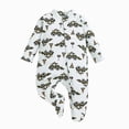 thumbnail image 1 of CAUYDY Preemie Girls Romper Fall Winter Newborn Sleepers for Boys Baby Long Sleeve Pajamas Unisex Infant Clothes 3-6M 9-12M 18-24M Sizes 0-3 Months,Grey, 1 of 4