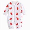 thumbnail image 1 of CAUYDY Preemie Girls Sleepers Fall Winter Newborn Pajamas for Boys Baby Long Sleeve Clothes Unisex Infant Jumpsuit 0-3M 6-9M 12-18M Sizes 3-6 Months,Red, 1 of 6