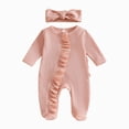 thumbnail image 1 of CAUYDY Preemie Girls Sleepwear Fall Winter Newborn Pjs for Boys Baby Long Sleeve Clothing Unisex Infant Loungewear 6 9 12 18 Months Sizes 6-12 Months,Light Pink, 1 of 5