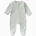 thumbnail image 1 of CAUYDY Preemie Pajamas for Girls Newborn Fall Winter Clothes 3 6 9 12 18 24 Months Baby Long Sleeved Jumpsuit for Boys Infant Cute One-Pieces Sizes 6-9 Years,Light Green, 1 of 4