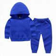 thumbnail image 1 of CAUYDY Preemie Picture Outfits for Boy 2T 3T 4T 5T Baby Long Sleeved Pullover Sweatpants 2Pcs Matching Set 3 6 9 12 Months Toddler Fall Winter Clothes Blue for Sizes 1-2 Years, 1 of 4